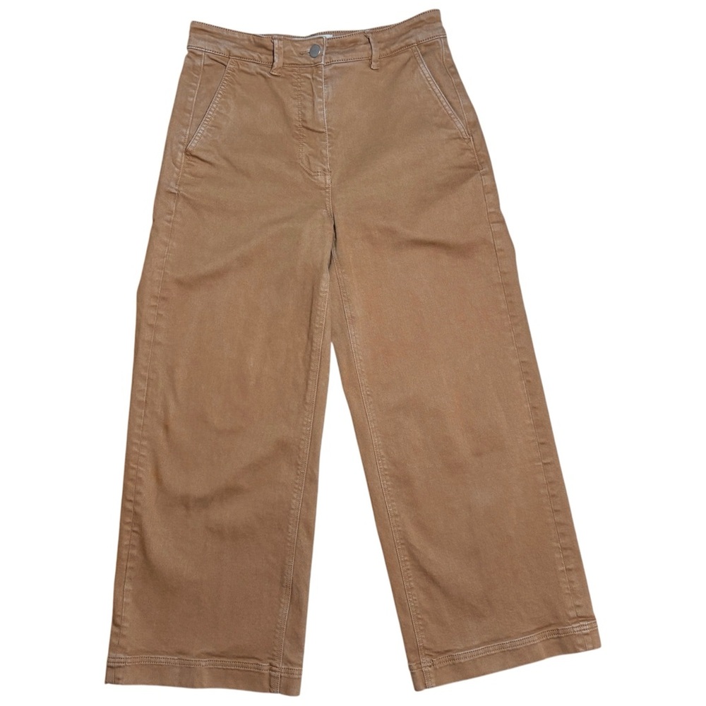 Everlane Wm’s The Wide Leg Crop Pant In Ochre Sz 4